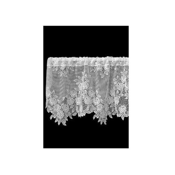 Heritage Lace Tea Rose 60 x 17 in. Valance - White 6255W-6017
